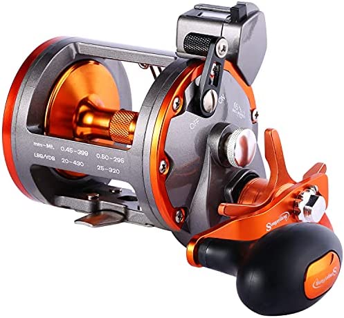 Cheap Special Price Sougayilang Line Counter Trolling Reel Conventional  Level Wind Fishing Reel
